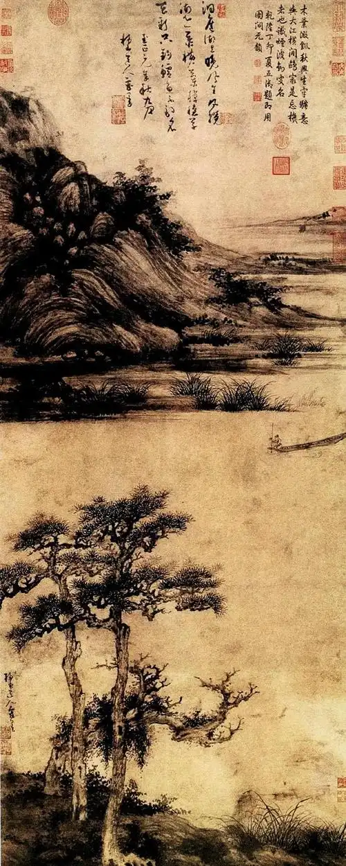 试听180秒第34画丨吴镇《渔父图》:挂起鱼竿不钓鱼