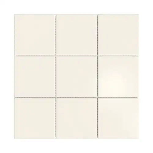 日式米白色九宫格奶白色马赛克哑光瓷砖浴室卫生间厨房米黄色墙砖