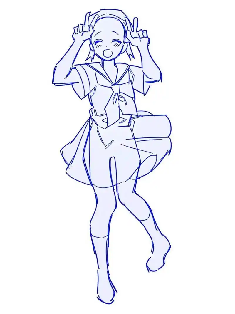 绘画素材|画oc服设必备6015单人立绘模板! 喜欢的宝吱吱抱走呀