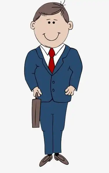 穿西装的男孩儿简笔画