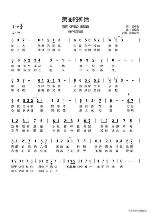 美丽的神话电影神话主题曲