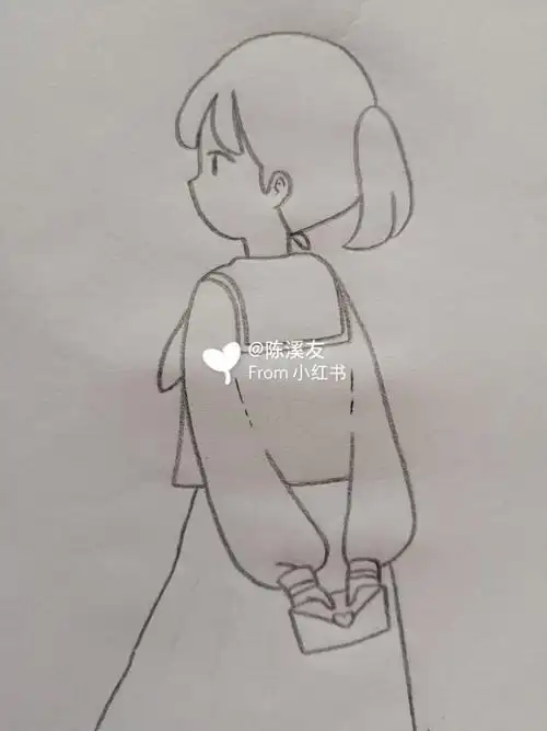 小姐姐侧脸简笔画