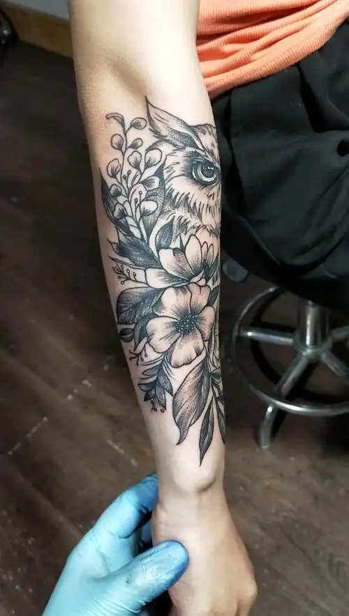 小臂遮盖一枚_纹身图案手稿图片_王清的纹身作品集