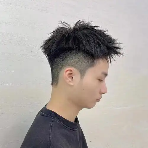 立体雾感短发烟花摩根烫