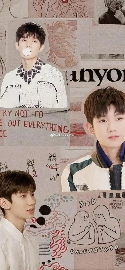 手机壁纸聊天背景王源王源壁纸王源拼贴壁纸2评论3更多