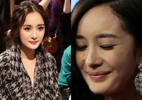 杨幂素颜照对比