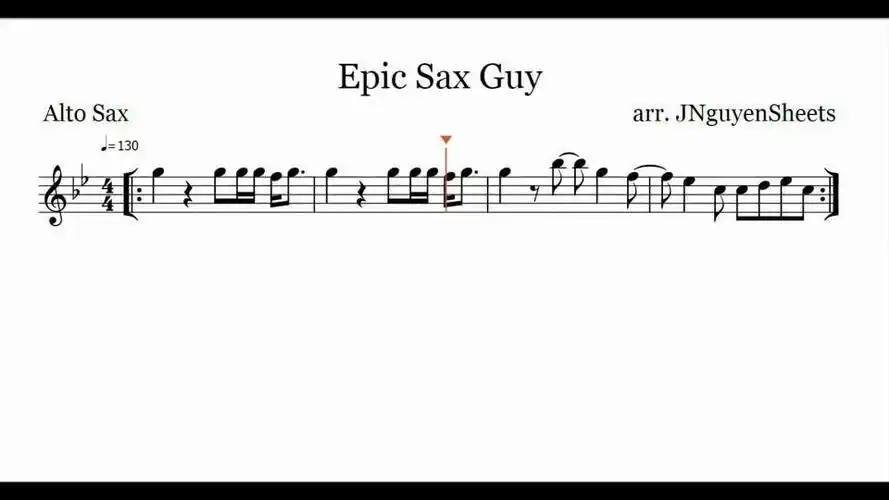 求epicsaxguy五线谱