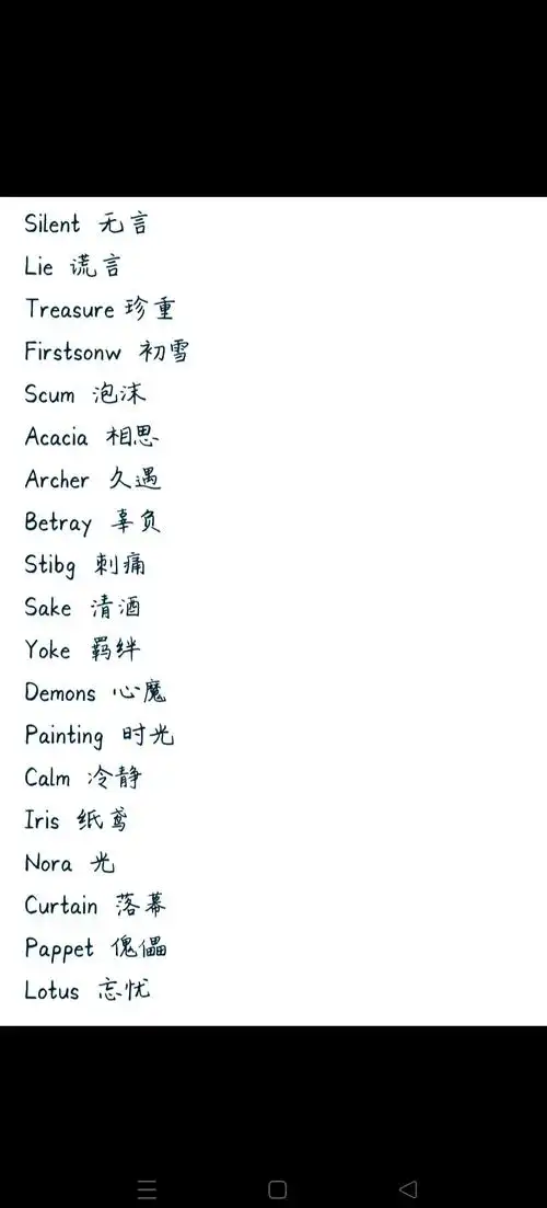 💫英文网名大赏