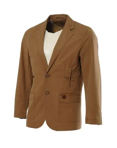 男款棕色水洗简约休闲西服