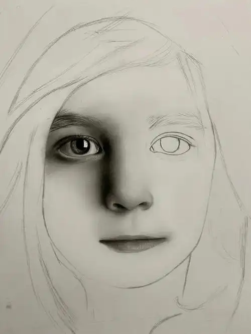 以前的作品喜欢双鸡哦!#超写实素描