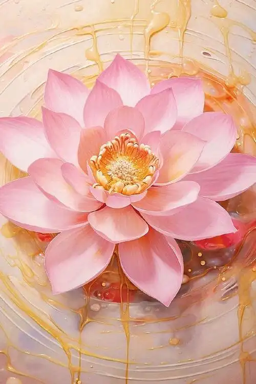 好运佛系莲花朵朵盛开