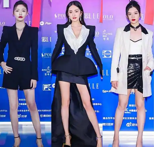 superelle盛典红毯照:吴谨言湿发慵懒,孟美岐镂空装时尚,杨幂艳压全场