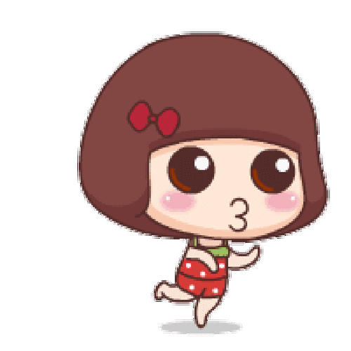 卡通嘟嘴女孩可爱红脸蛋gif动图_动态图_表情包下载_soogif