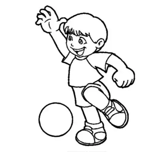体育运动小孩简笔画(小孩正面运动简笔画) -【爱个性】