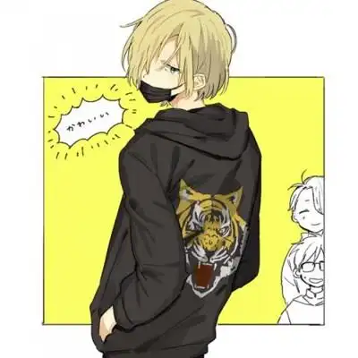 动漫二次元男生戴口罩头像