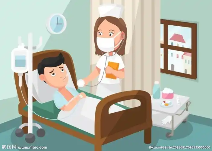 矢量医院病房护理场景插画设计图片