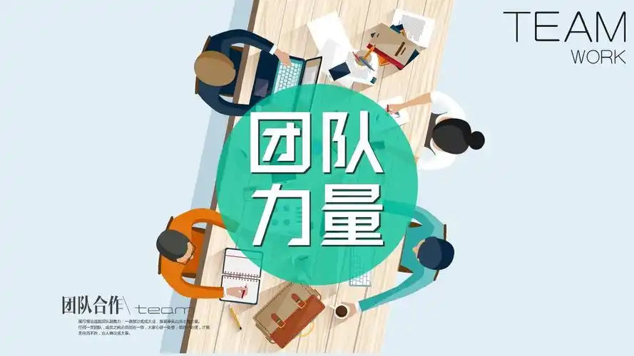 精品推荐:蓝绿色有效团队管理ppt模板