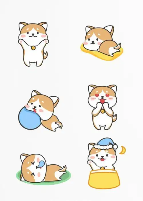 多妈简笔画小动物一只萌萌的小狗