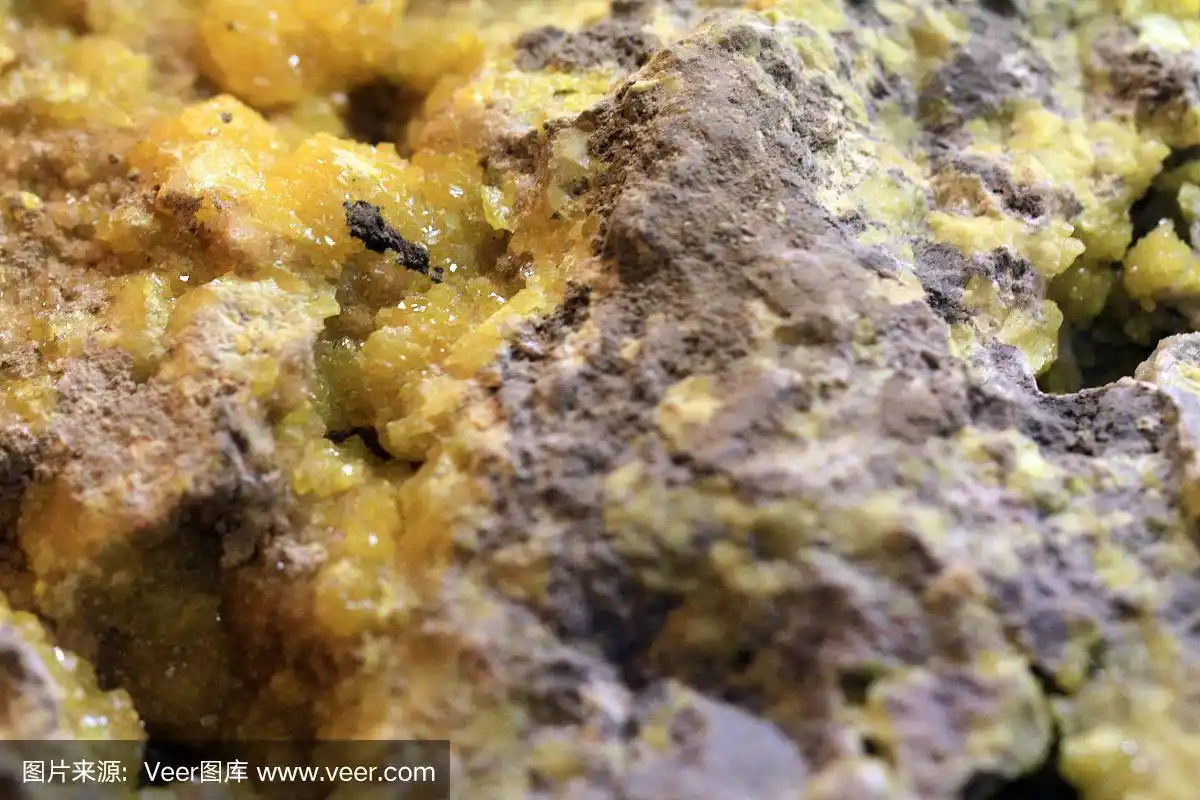 矿物质,硫磺,纹理效果,自然,黄色