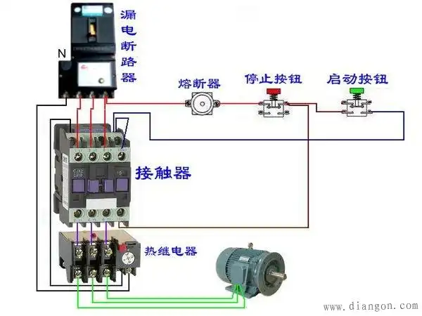 380v电机220v控制回路电路图