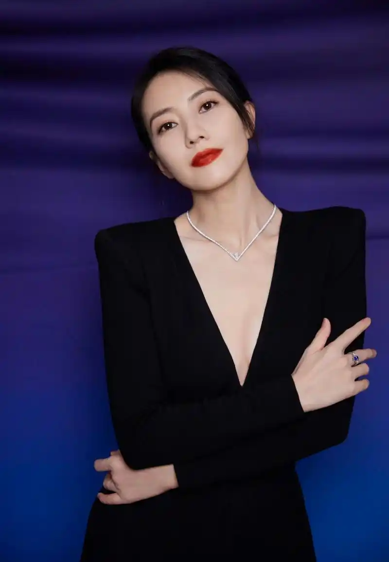 高圆圆真美,一袭黑裙,优雅大气,精致时尚,高级感十足!