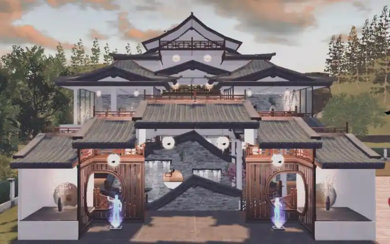 明日之后古风单人建筑《水墨丹青》