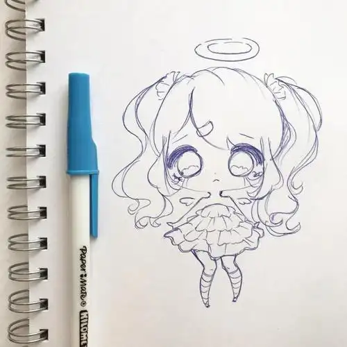 简单易学的q版动漫人物,只需要一支笔就能画出来,初学者必备