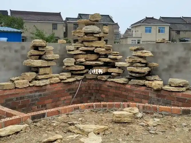 庭院鱼池假山庭院假山鱼池假山假山假山流水庭院景观设计千层石假山