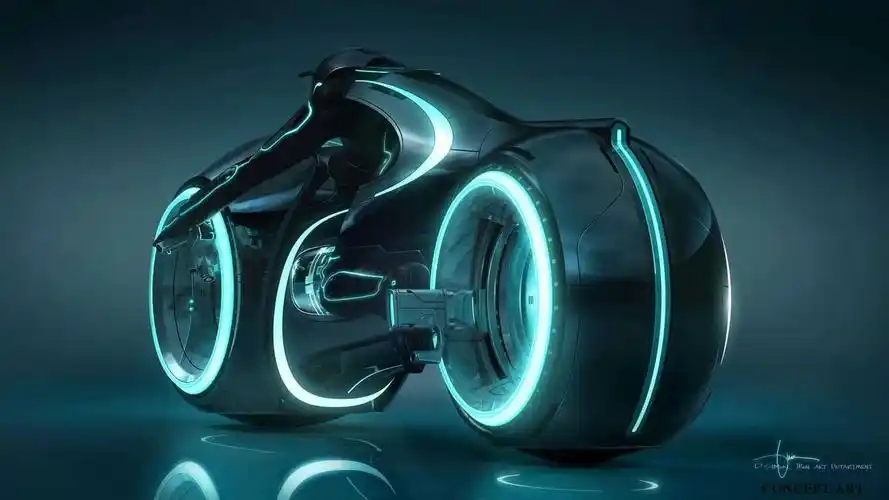 【高清图】夜光科幻感十足:tron lightcycle概念车-电动车