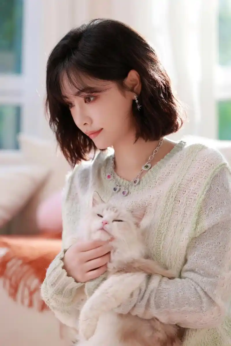 许佳琪日常撸猫美照,这表情也太陶醉了!