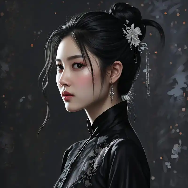 94黑衣女神,高冷头像首选94 想要一个神秘又高冷的头像吗?