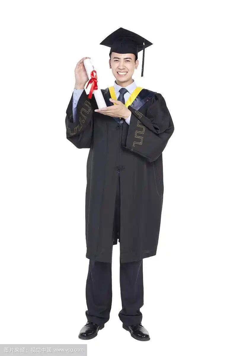 穿学士服的男生