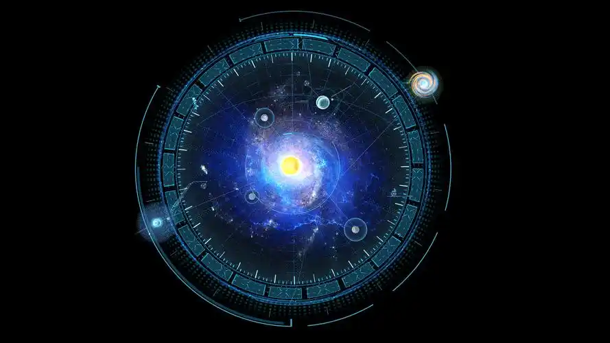 银河全息图界面3d模型