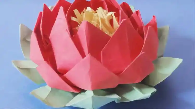 莲花的折法折纸花大全图解简单又漂亮的手工立体纸花