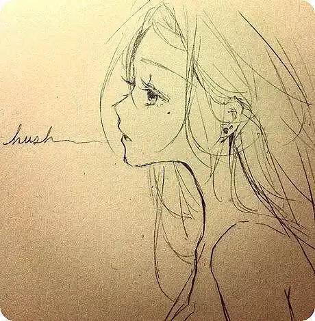 女生头像小清新治愈系动漫少女人物手绘素描插画绘画素材教程赞评论