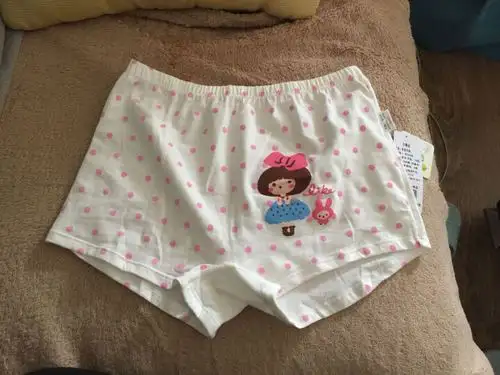 森之鼓少女内裤纯棉面料中大童女孩四角裤初中生小学生平角裤 4条图片