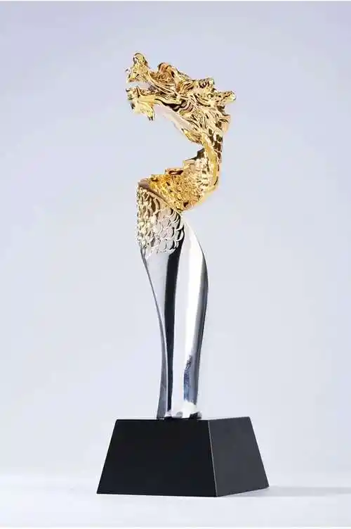 新款树脂奖杯定制个性纪念品 母亲节礼物 生日演讲比赛奖品龙奖杯