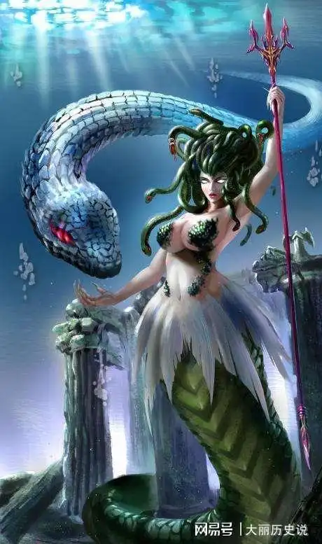 (根据希腊神话,美杜莎是原始海神生下戈耳工(长着獠牙的蛇发女妖)三