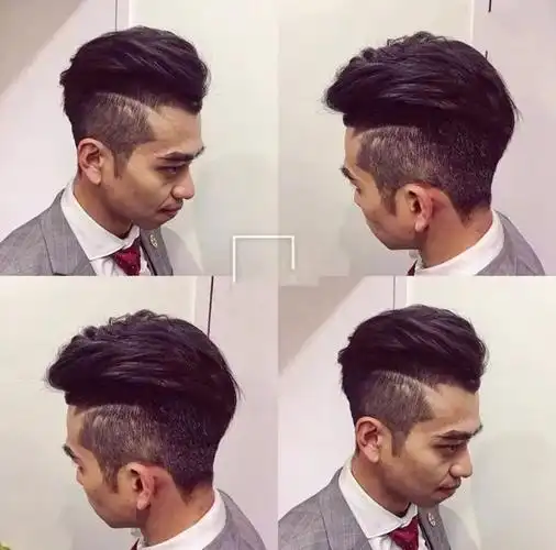 剪了一个高颜值的背头瞬间帅了很多