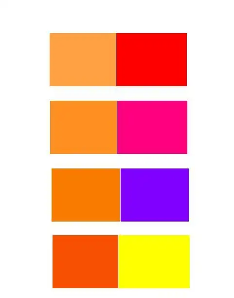 橙色和什么色一起用含义是征服,奋斗,激奋?