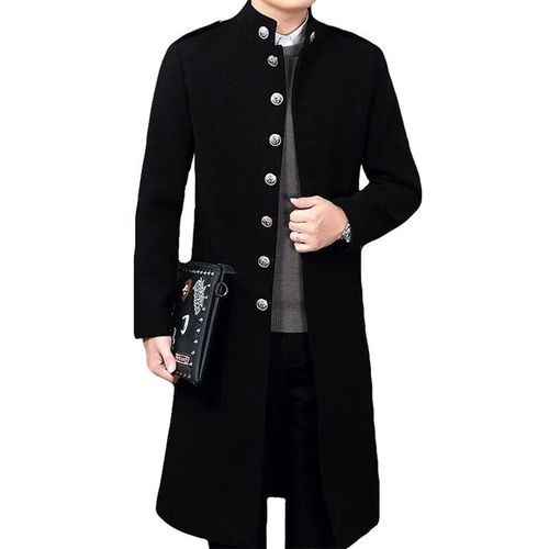 吉普(jeep)品牌男装2022新款秋冬男商务休闲工装长款毛呢大衣男风衣