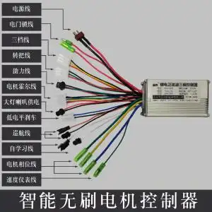 中轩正弦波矢量电动车锂电池控制器无刷双模24v36v48v60v250w350w