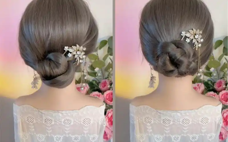 优雅气质旗袍盘发教程|和闺蜜旗袍出游可以扎的低盘发