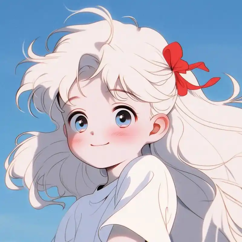 动漫头像丨97治愈系蓝白系列7 自信的女孩最美!