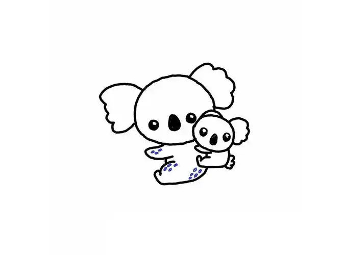 如何画考拉简笔画