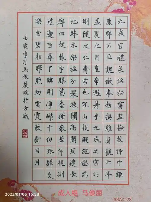 【来稿点评】南阳市硬笔书法家协会古帖竞临活动来稿点评选登(成人组)