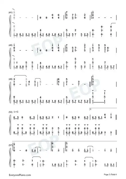 一决高下-伍六七之最强发型师ost双手简谱预览3