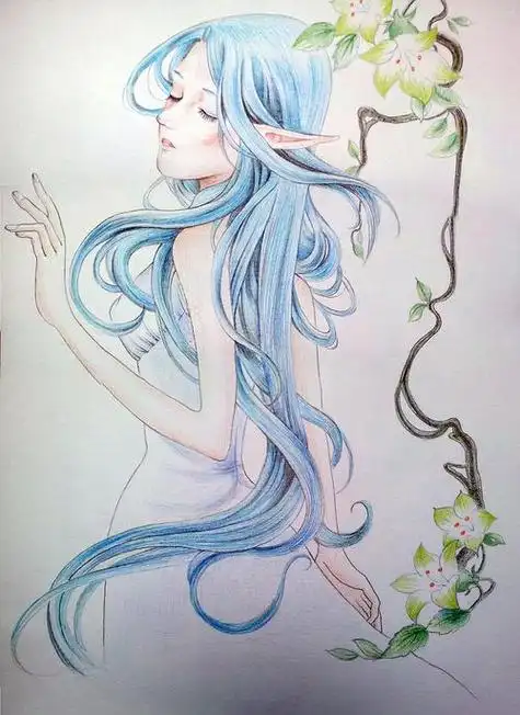 动漫人物彩铅画动漫人物彩铅画教程