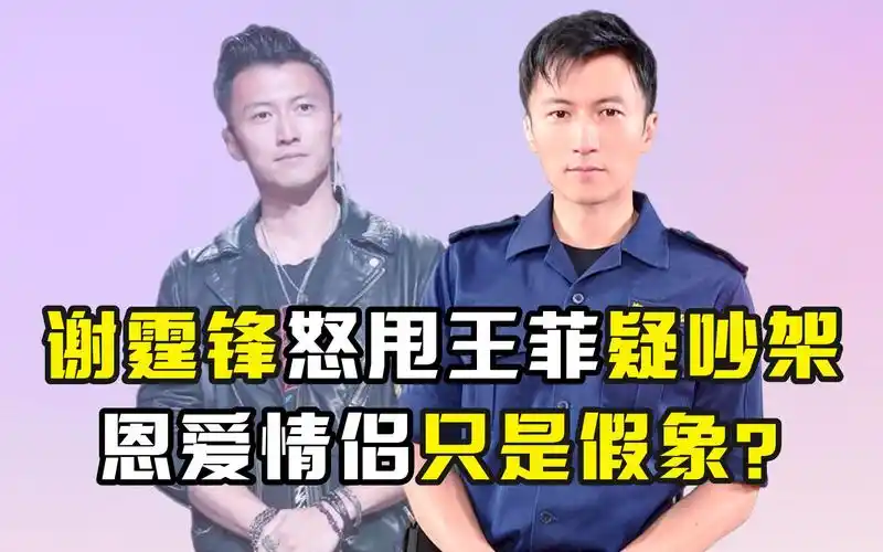 谢霆锋怒甩王菲疑吵架,恩爱情侣只是假象?