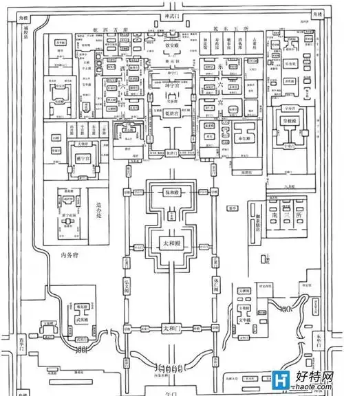 故宫平面图(北京故宫图文详解)